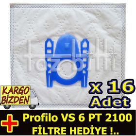 Profilo VS 6 PT 2100 Toz 16 Adet Süpürge Torbası