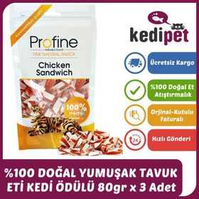 Profine Chicken Sandwich Tavuk Etli 3x80 gr Kedi Ödülü