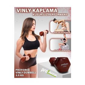 Proforce Vinil Kaplı İçi Çelik Döküm 2.5 kg Dambıl