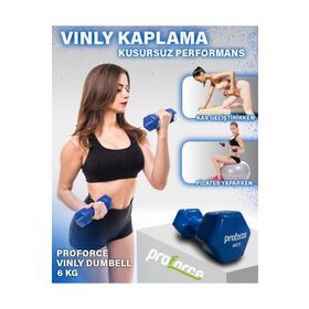 Proforce Vinil Kaplı İçi Çelik Döküm 6 kg Dambıl