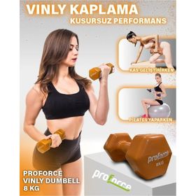Proforce Vinil Kaplı İçi Çelik Döküm 8 kg Dambıl