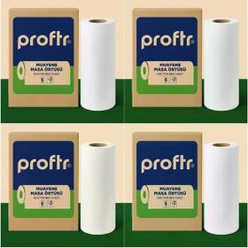Proftr 50x25 cm 50 mt 24'lü Set Çift Katlı Muayene Sedye Masa Örtüsü