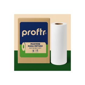 Proftr 50x25 cm 50 mt 6'lı Set Çift Katlı Muayene Sedye Masa Örtüsü