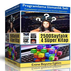 Programlama Uzmanlık Eğitim Seti 4 Süper Kitap Enine Boyuna Eğitim