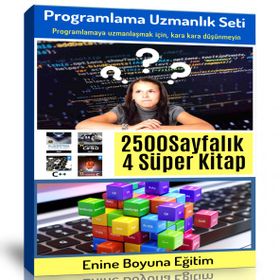 Programlama Uzmanlık Eğitim Seti 4 Süper Kitap Enine Boyuna Eğitim