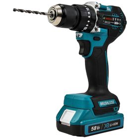 Prohummer EEA235 58VF 5 Ah Çelik Gövde Çelik Şanzıman Bakır Sargılı 5 Pilli Çift Akülü 84 Parça Vidalama Şarjlı Matkap