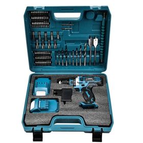 Prohummer PH229 Yeni Seri 58VF Mavi Çift Akülü Darbesiz 84 Parça Şarjlı Matkap