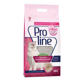 Proline 10 lt Bebek Pudrası Kokulu Kalın Taneli Bentonit Kedi Kumu