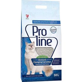 Proline 10 lt Kokusuz İnce Taneli Bentonit Parfümsüz Topaklanan Kedi Kumu