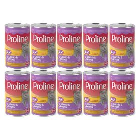 Proline 10x395 gr Kuzu Etli ve Havuç Pate Et Parça Kedi Konservesi
