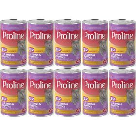 Proline 10x395 gr Kuzu Etli ve Havuçlu Pate Et Parçalı Kedi Konservesi