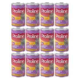Proline 12x395 gr Kuzu Etli ve Havuçlu Pate Et Parçalı Kedi Konservesi