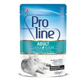 Proline 20x100 gr Yetişkin Kediler İçin Jöleli Ördek Etli Yaş Mama