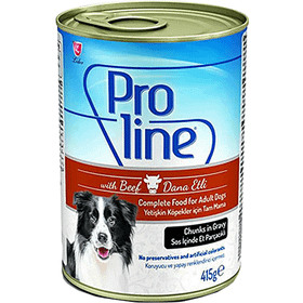 Proline 20x415 gr Dana Etli Sos Içinde Et Parçacıklı Köpek Konservesi