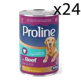 Proline 24x395 gr Parça Dana Etli Ezme Yetişkin Köpek Konservesi