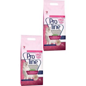 Proline 2x5 lt Bebek Pudrası Kokulu Topaklanan Bentonit Kedi Kumu