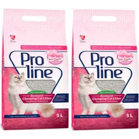 Proline 2x5 lt Bebek Pudrası Kokulu Topaklanan Bentonit Kedi Kumu