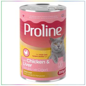 Proline 395 gr Parça Tavuk Etli ve Ciğerli Ezme Yetişkin Kedi Konservesi