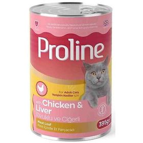 Proline 395 gr Tavuklu ve Ciğerli Pate İçinde Et Parçacıklı Konserve Yetişkin Kedi Maması