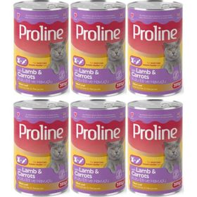 Proline 6x395 gr Kuzu Etli ve Havuçlu Pate Et Parçalı Kedi Konservesi