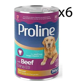 Proline 6x395 gr Parça Dana Etli Ezme Yetişkin Köpek Konservesi