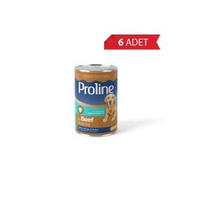 Proline 6x400 gr Sos İçinde Et Parçacıklı Dana Etli Yetişkin Köpek Konservesi
