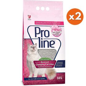 Proline Baby Powder Parfüm Kokulu 2x10 L Kedi Kumu