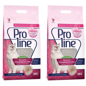 Proline Bebek Pudralı Kalın 2x10 lt Topaklanan Bentonit Kedi Kumu