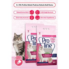 Proline Bebek Pudralı Topaklaşan 2x10 lt Kedi Kumu