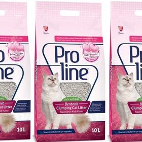 Proline Bebek Pudrası Kokulu Topaklanan 3x10 lt Kedi Kumu