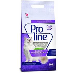 Proline Bentonit Lavanta İnce Taneli Kokulu 10 lt Emici Topaklanan Kedi Kumu