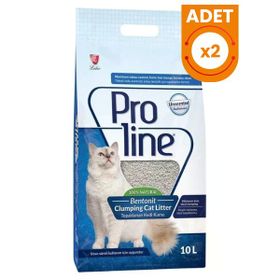 Proline Bentonit Topaklanan İnce Taneli Kokusuz 2x10 lt Kedi Kumu