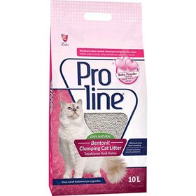Proline Doğal Topaklanan Baby Powder Kokulu 10 lt Kedi Kumu