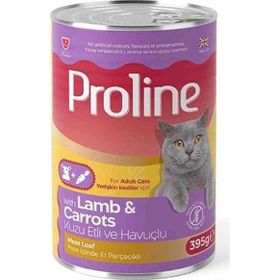 Proline Kuzu Etli ve Havuçlu Pate İçinde Et Parçacıklı 6x395 gr Konserve Yetişkin Kedi Maması