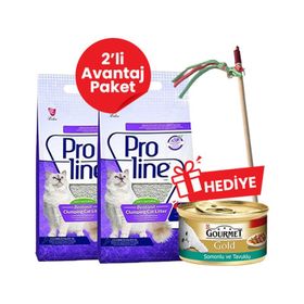 Proline Lavanta Kokulu Topaklanan Bentonit 2x5 lt Kedi Kumu