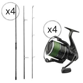Prologic C-Series 12FT 360 cm 3.5 lb 3 Parça + Dam 7000S FD 3+1BB Olta Makinesi Profesyonel 4'lü Göl Olta Seti