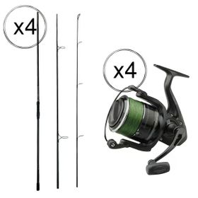 Prologic C-Series 12FT 360 cm 3.5 lb 3 Parça + Dam 7000S FD 3+1BB Olta Makinesi Profesyonel 4'lü Göl Olta Seti