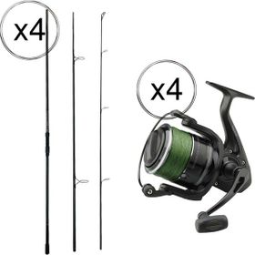Prologic C-Series 12FT 360 cm 3.5 lb 3 Parça + Dam 7000S FD 3+1BB Olta Makinesi Profesyonel 4'lü Göl Olta Seti