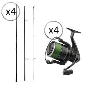 Prologic C-Series 12FT 360 cm 3.5 lb 3 Parça + Dam 7000S FD 3+1BB Olta Makinesi Profesyonel 4'lü Göl Olta Seti