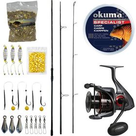 Prologic C-Series 13 ft 390 cm 3 Parça + Okuma Ceymar C-8000A 7+1BB Olta Makinesi Profesyonel Göl Oltası Seti