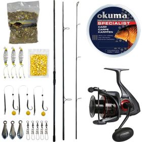 Prologic C-Series 13 ft 390 cm 3 Parça + Okuma Ceymar C-8000A 7+1BB Olta Makinesi Profesyonel Göl Oltası Seti