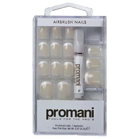Promani İnce French Pembe 24'lü Takma Tırnak Kiti