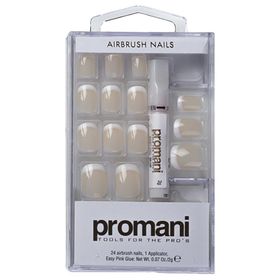 Promani İnce French Pembe 24'lü Takma Tırnak Kiti