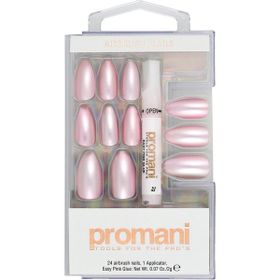 Promani İnci Pembesi Takma Tırnak Kiti