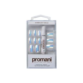 Promani Metalik İnci Beyaz Takma Tırnak Kiti