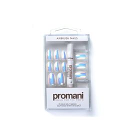 Promani Metalik İnci Beyaz Takma Tırnak Kiti