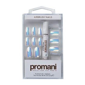 Promani Metalik İnci Beyaz Takma Tırnak Kiti