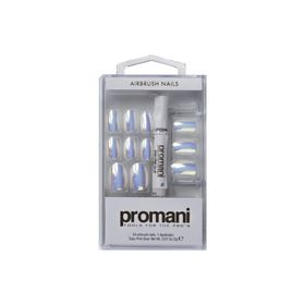 Promani Metalik İnci Beyaz Takma Tırnak Kiti