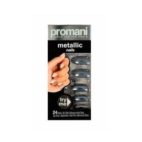 Promani Metalik Koyu Füme Takma Tırnak Kiti