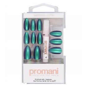 Promani Neon Petrol Takma Tırnak Kiti